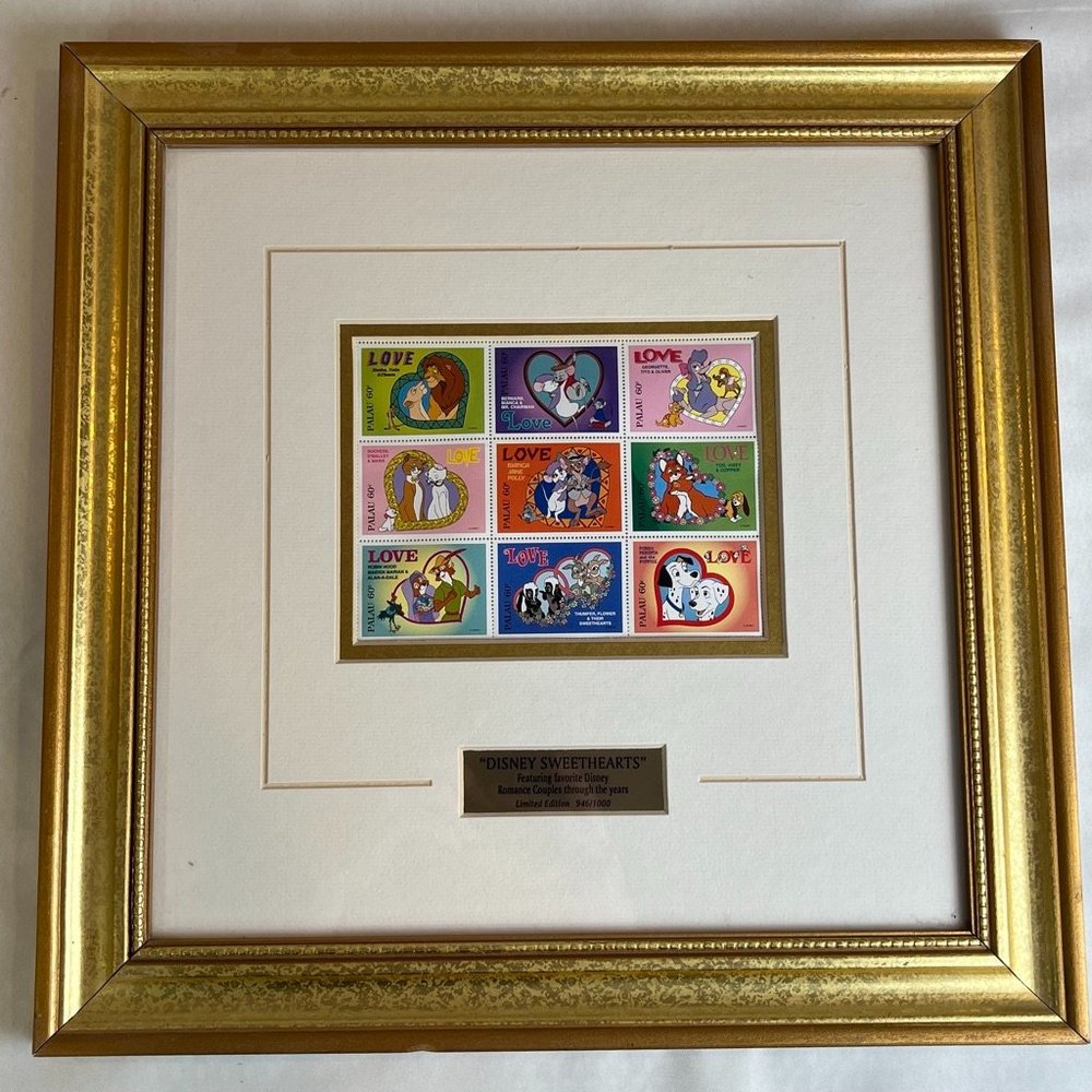 Disney | Disney Sweethearts Stamp Collection Framed Limited Edition #946